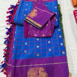Sari de seda Gadwal