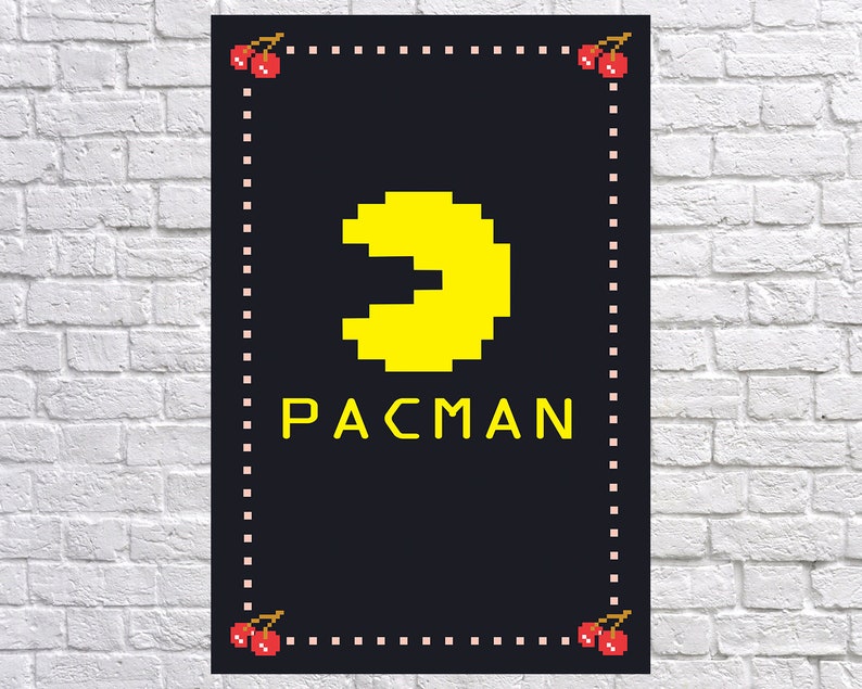 Pacman Poster Set, Art Download, Digital Prints, Printable Art ...