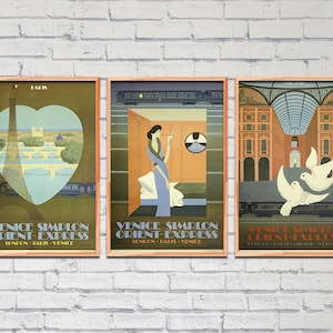 Vintage travel posters, printable travel poster set, retro travel poster, vintage wall art, railway poster, vintage travel posters