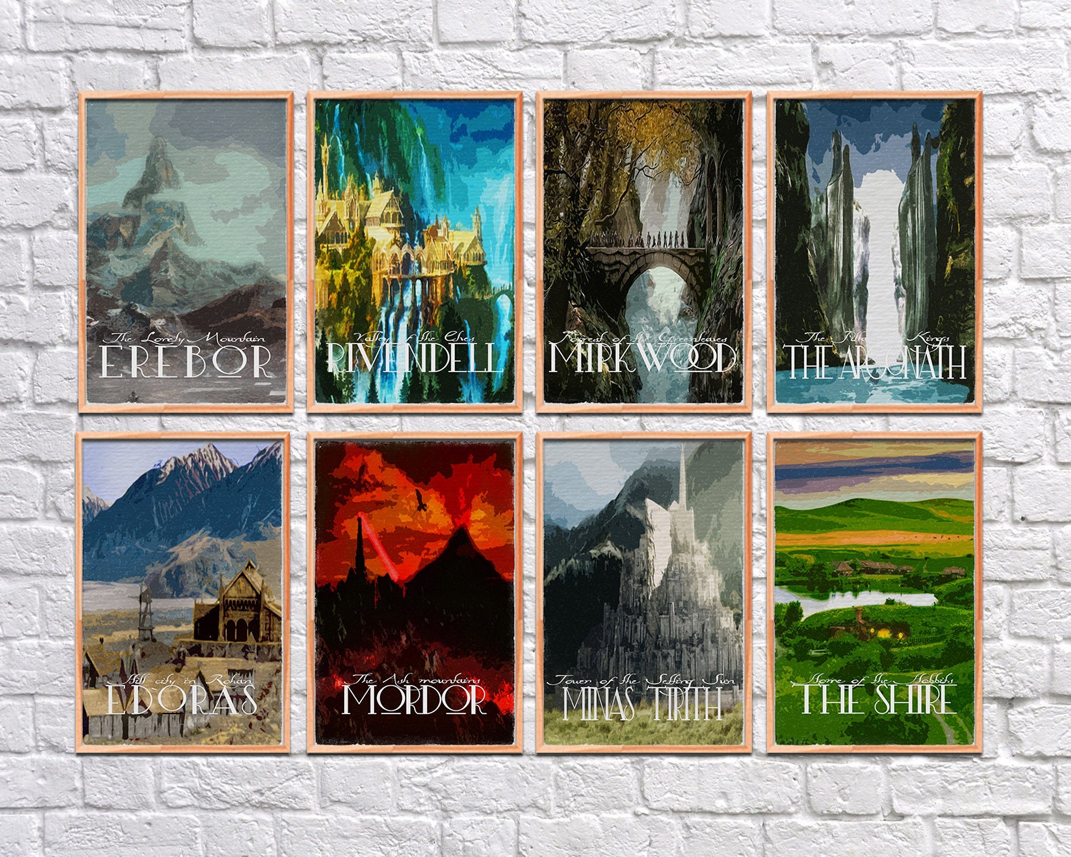 travel posters lotr