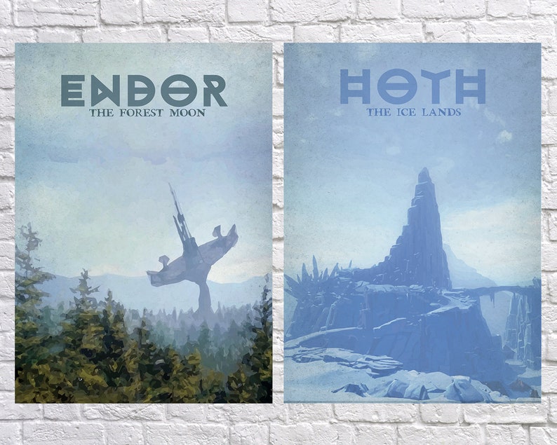 Star Wars Travel Posters Poster Set Art Download Digital Etsy