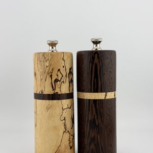 Salt and Pepper Mill Set - Spalted Tamarind and Wenge 5”