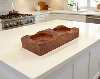 Salt and Pepper Mill Tray - Redwood Burl