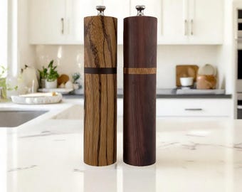 Salt and Pepper Mill Set - Marblewood and Katalox 8”