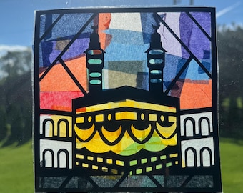 Hajj Crafts, Kabah Crafts, Ramadan/Eid Kids Craft, Paper Sun Catcher, Islamic Kids Crafts