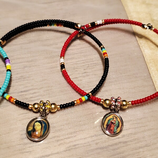 Mexican Mary Bracelet Etsy