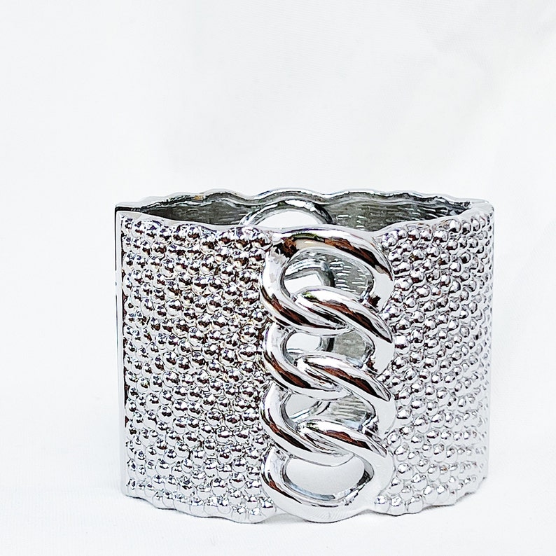 GOLD wide bracelet cuff, Y2K Chunky silver cuff , Adjustable Wristlet, Wide bangle, silver wrist cuff, goddess wrist bracelet, summer. image 6