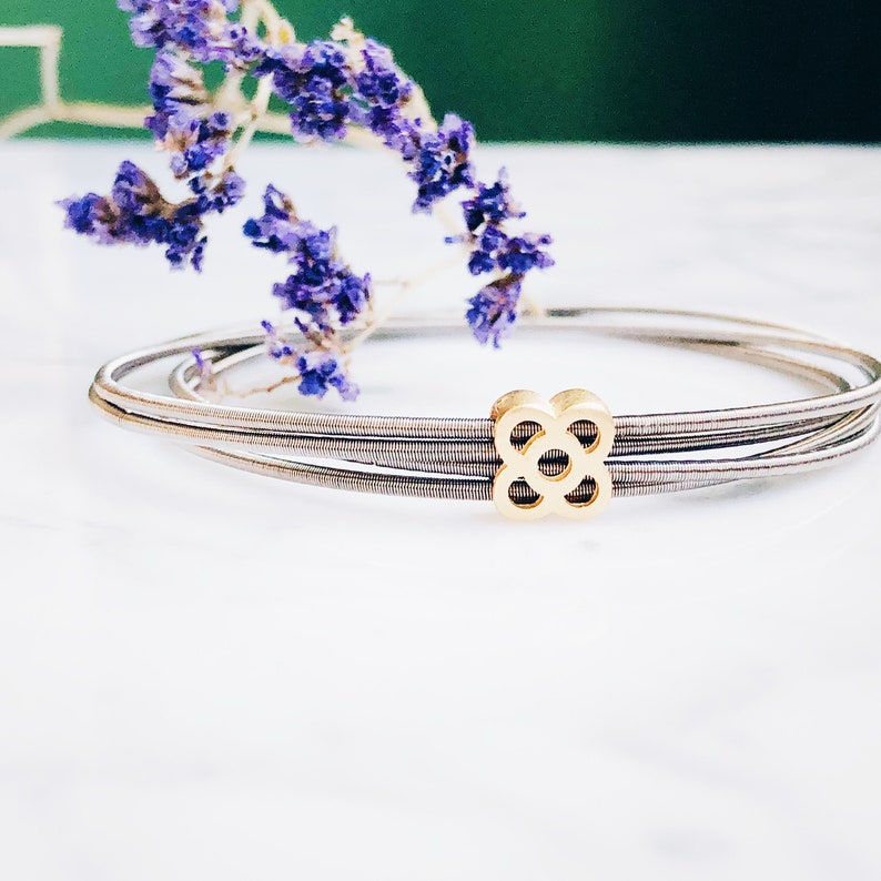 Barcelona gift Barcelona flower bracelet guitar string panot Barcelona bracelet panot flower bracelet flower bracelet