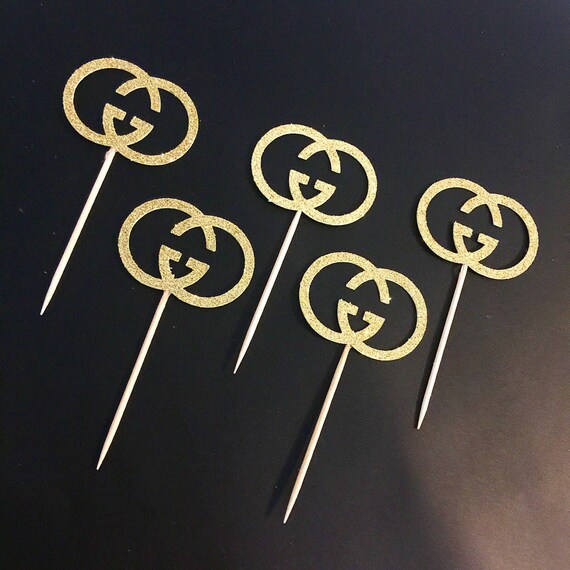 Items similar to Gucci cupcake toppers / cupcake toppers