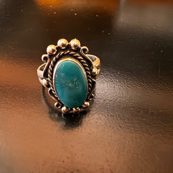 Sterling Silver Turquoise Ring Vintage