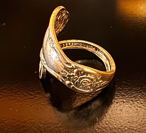 Silver Plated Spoon Ring - image 4