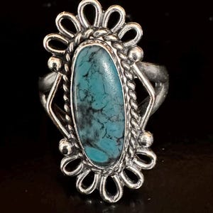 Vintage Sterling Silver Turquoise Ring