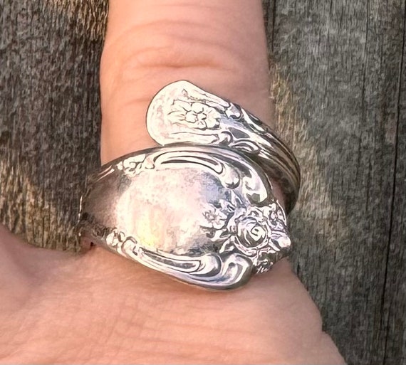 Silver Plated Spoon Ring - image 2