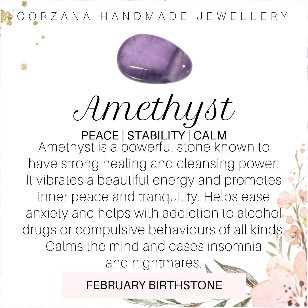 Amethyst wrapped earrings. February birthstone. Silver | Etsy