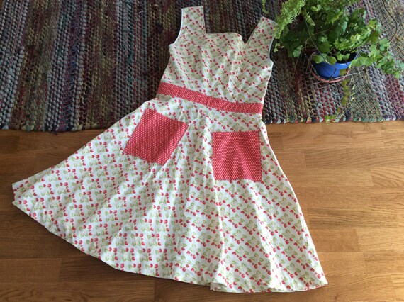 Vintage Rockabilly Sun Dress Strawberries and Polk