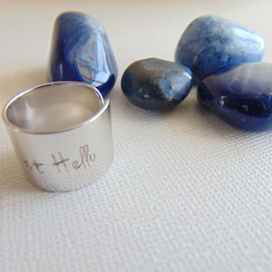 You HAD ME at HELLO message ring custom quote ring adjustable ring Personalized Jewelry Inspirational jewelry, engraved ring, Wide Cuff Ring
