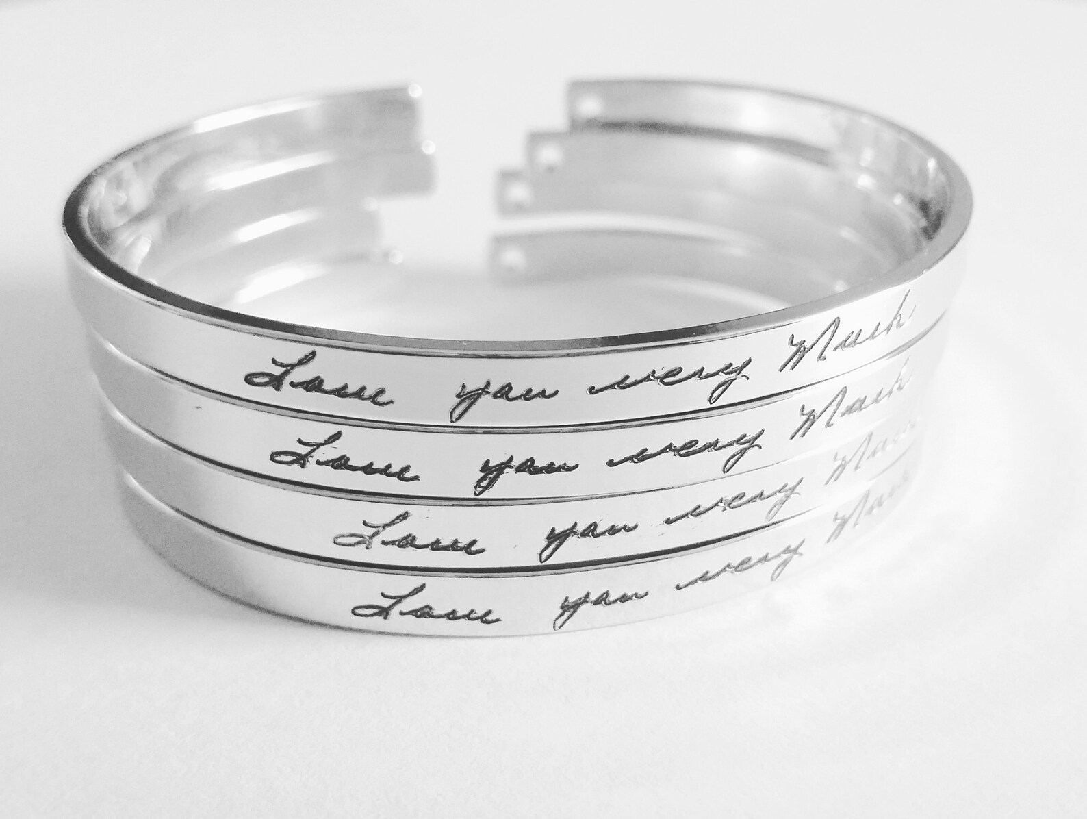 Actual Handwriting Cuff Bracelet Custom Handwritten Bracelet Etsy