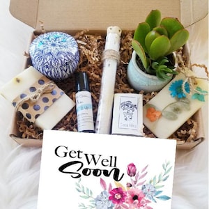 Gute Besserung Geschenkset, Gute Laune Korb, Geschenk verschicken, Vorgefüllte Geschenkbox & Karte, Krankenhaus Geschenk, OP Geschenk, Thinking of you Pflegepaket.