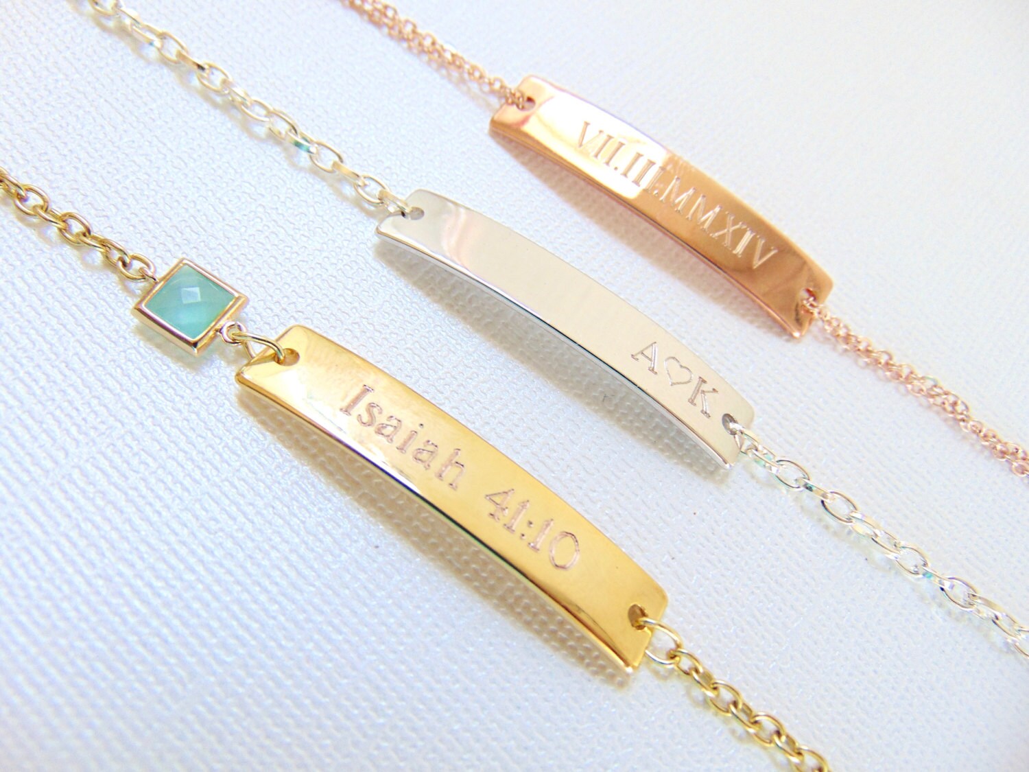 MunkiMix Bracciale con Barra Personalizzata Incisione Nome/Data Cuore Cavigliera Link Catena Regolabile Gioielli in Acciaio Inox Regalo per Donna Fidanzata da Damigella d'Onore (Oro