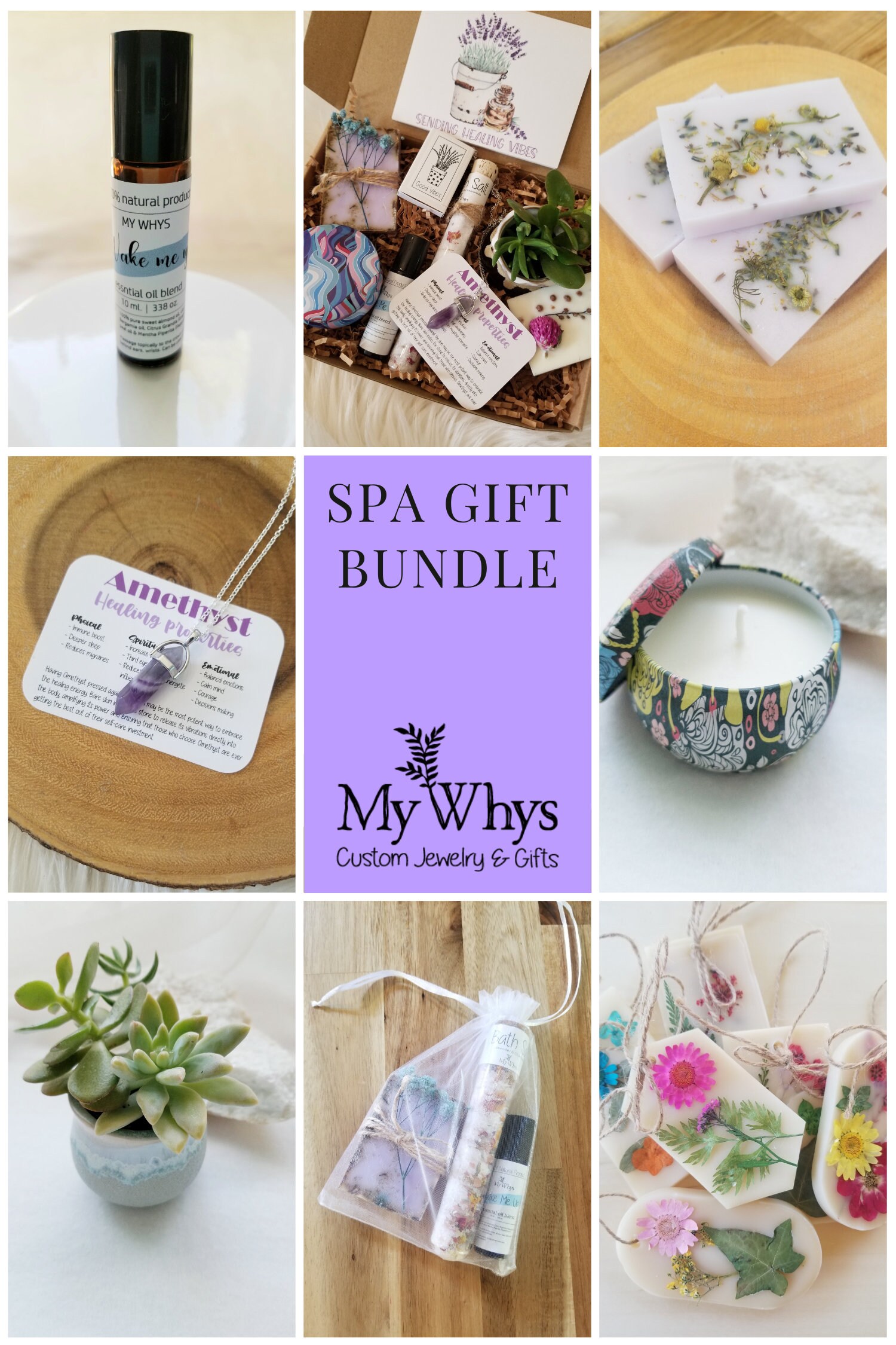 Sending healing vibes gift set, 100% natural spa bundle – My-Whys