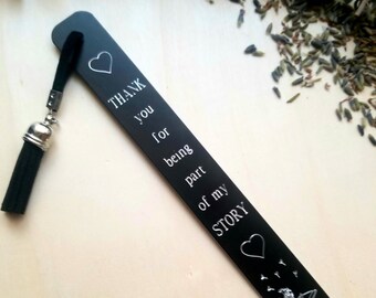 Thanks for being a part of my story - Custom teacher appreciation bookmark