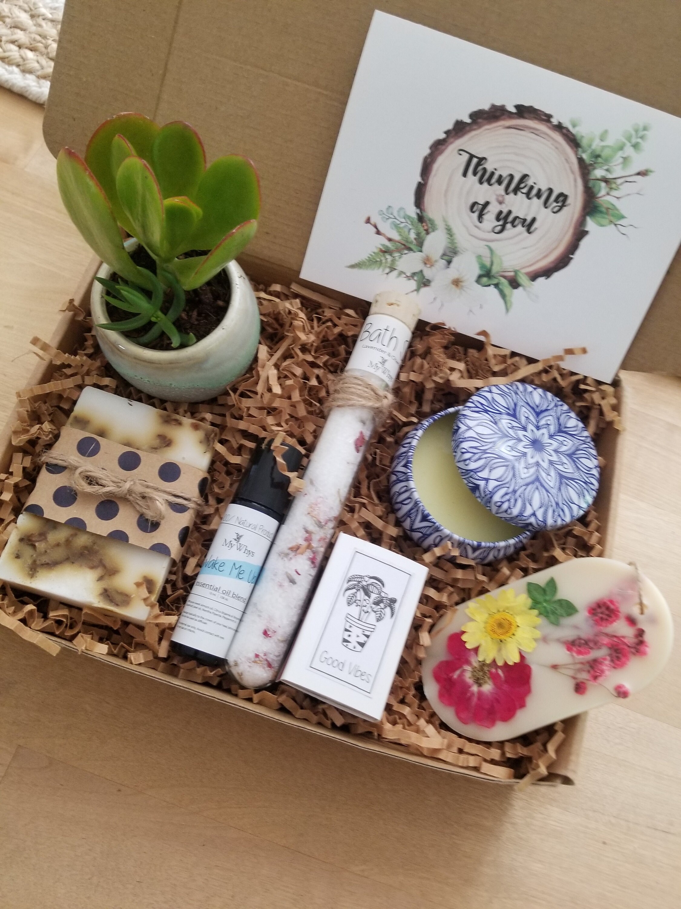 Thinking of you gift box care package cheer up basket spa | Etsy