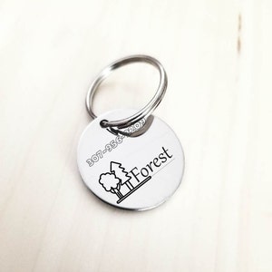 Pet dog tag, dog ID tag, puppy tag, black dog tag, stainless steel dog tag, personalized pet ID, cat tag, pet id tag, custom pet name tag.