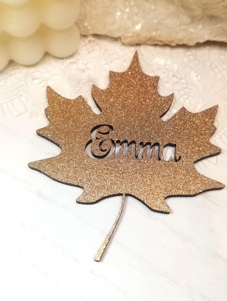 Custom Dinner Party Place Card, Thanksgiving Decor Name Tags, Fall