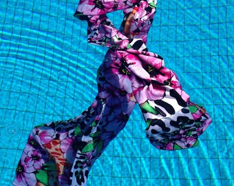 Women's Lola from Jersey scarf Leoprint flowers