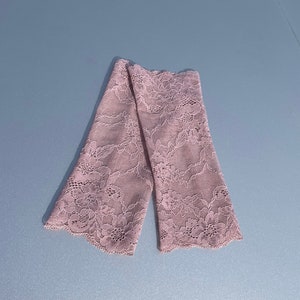 Gantelets en dentelle filigrane dans un beau rose poudré, mariage, ludique, chauffe-bras, chauffe-poignets, romantique, mariée, mariée, cadeau pour elle image 8