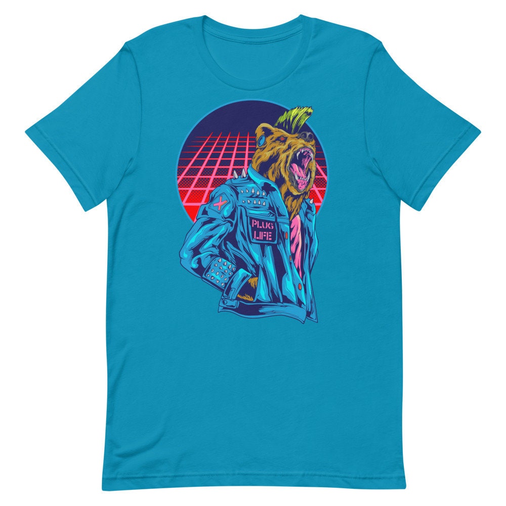 Punk Bear - Short-sleeve Unisex T-shirt - Plug Life - Austin