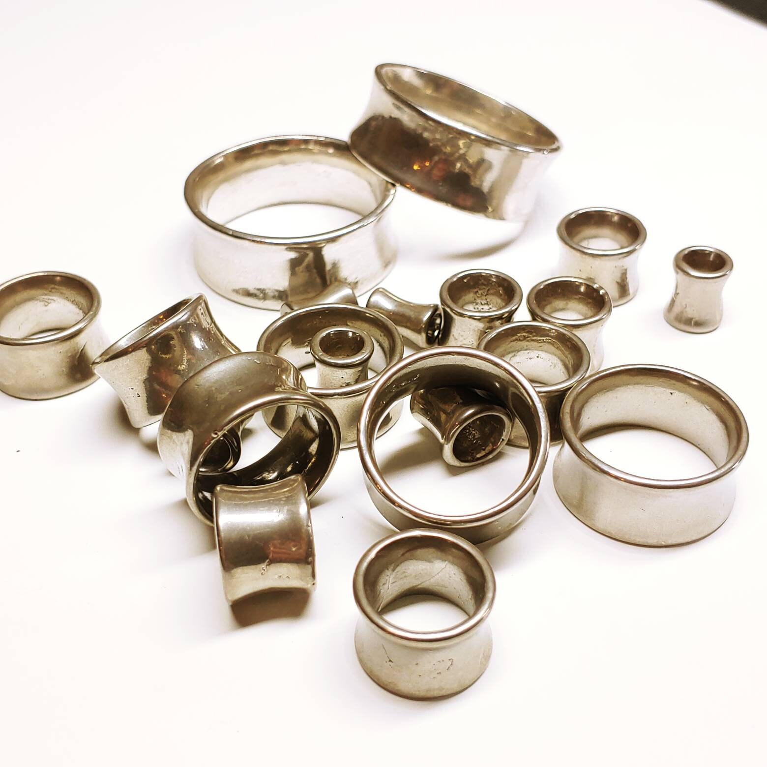 Sterling Silver Tunnels Handmade Plugs and Gauges Can Etsy India