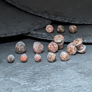 Wtyczki Leopard Jasper Stone: pojedyncze wskaźniki flare (para)