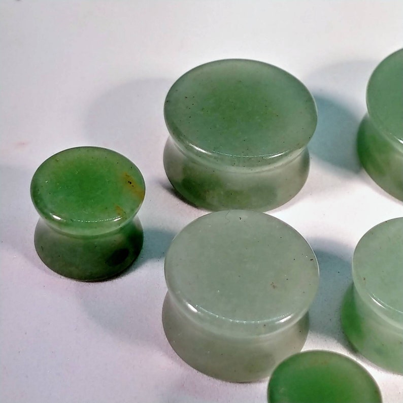 Stone Plugs Gauges Jade Stone Plugs Double Flare Body Etsy