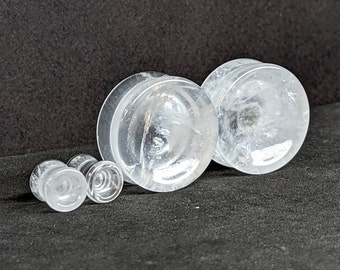 Concave Crystal Glass Plugs