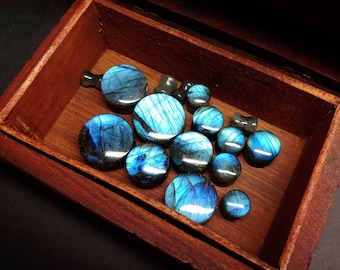 Jauges de bouchons en pierre - Bouchons en pierre de labradorite - Choix de la couleur de l'artiste - Bijoux de corps double flare pour oreilles étirées - Organique naturel (paire)