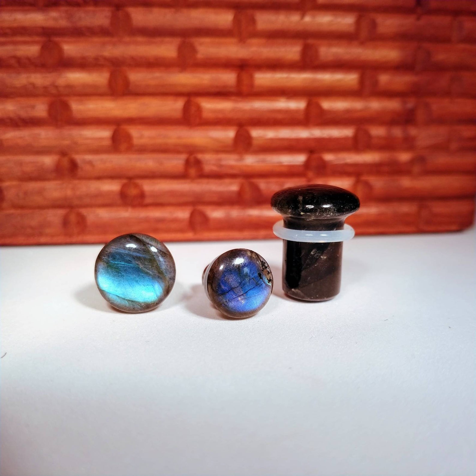 Stone Plugs Gauges Labradorite Stone Plugs Single Flare Etsy