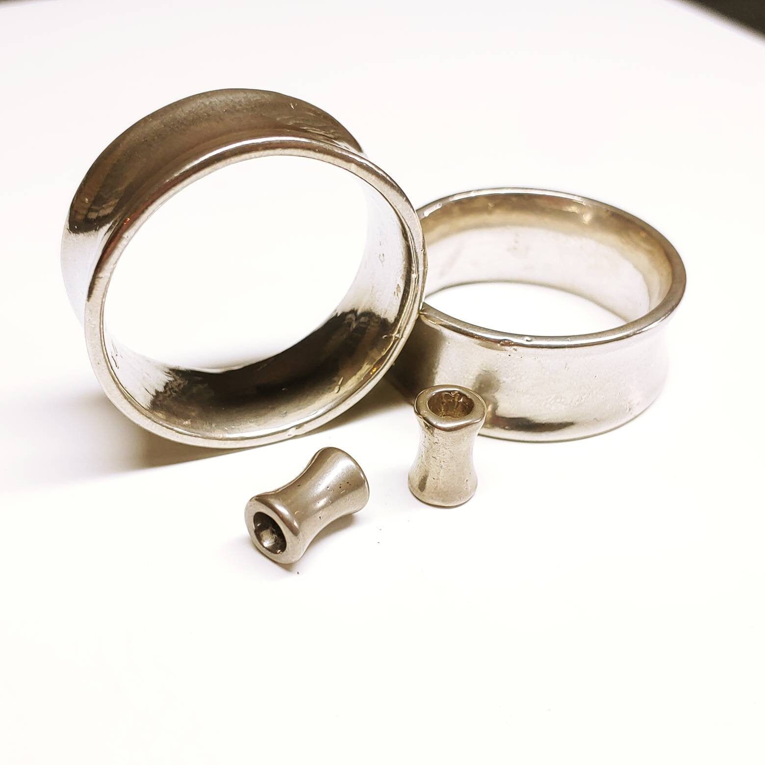 Sterling Silver Tunnels Handmade Plugs and Gauges Can Etsy India