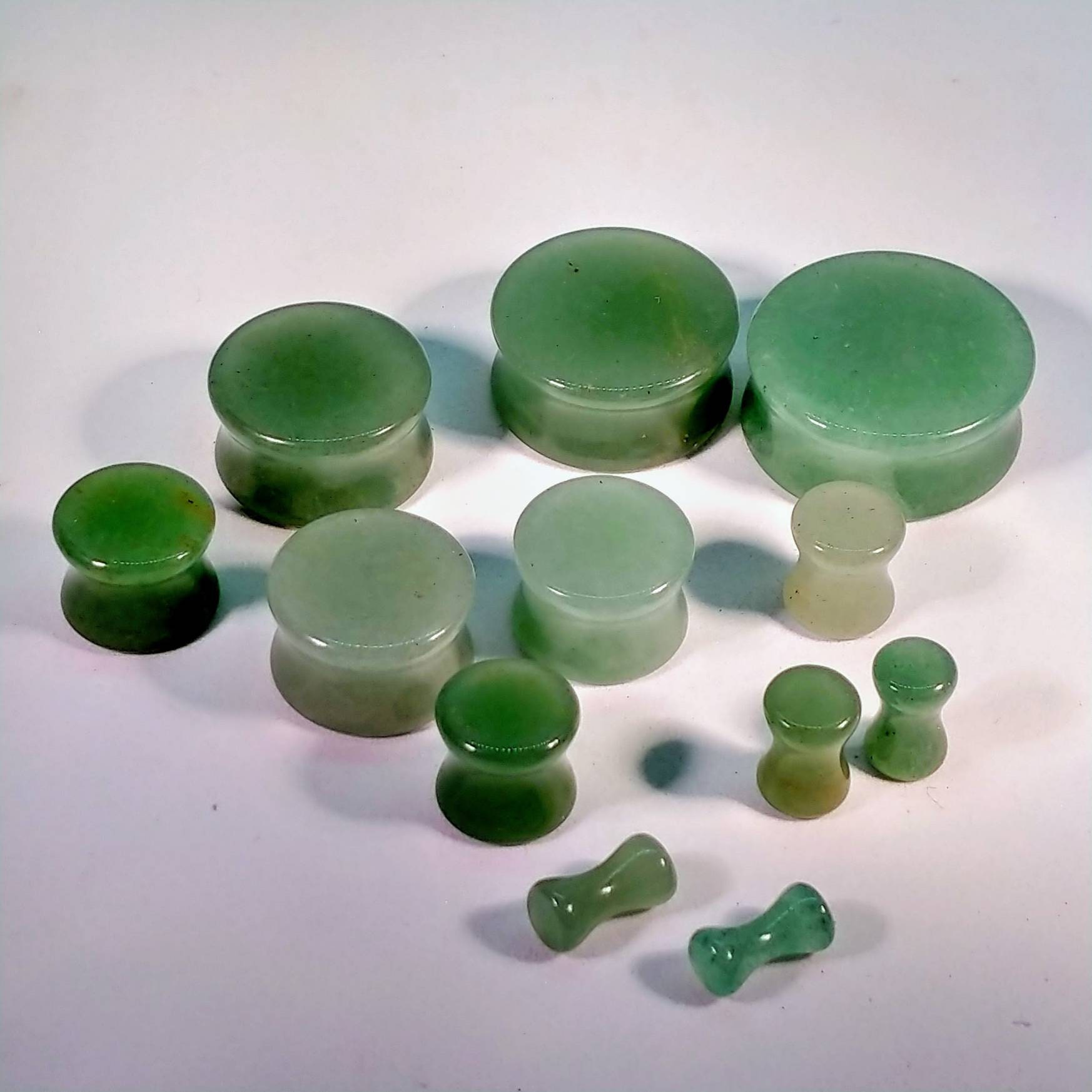 Jade Stone Plugs / Gauges Double flare. For Stretched Ears. Etsy
