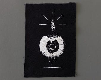 Melting Eye Sew-On Patch: Crust Punk Gothic Accessory