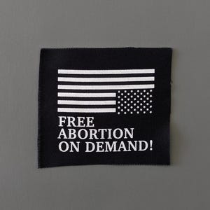 Free Abortion On Demand Patch, Statement Protest Sign, Punk Patch for Jeans Jackets Vest