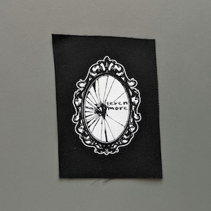 Goth Frame Mirror Patch: Sew-On Applique for Jackets & Clothing