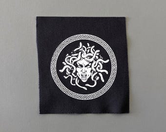 Medusa Sew-On Patch: Greek Mythology Screen Print