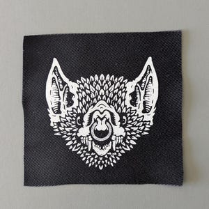 Bat Sew on Patch for Clothes | Horror Bat patch for jacket, bags & more | Halloween gifts, Goth gifts | Creepy Animal Patch