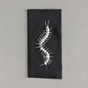 Centipede punk patch jacket, cloth patch accessory for clothes, Birthday goth gift