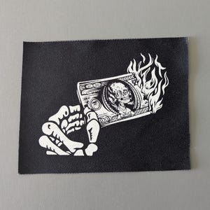Burning patch, Patches, Patch, Sew on Patch, Punk Accessories, Punk Patches, horror backpack, Protest Sign, patches for jeans
