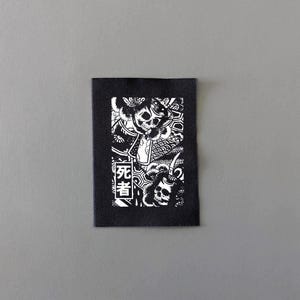 Parche de kimono de Jiu-Jitsu Brasileño del Samurái Muerto, parche punk japonés, parches para coser en la ropa