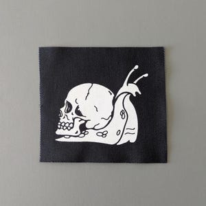 Ecusson à coudre escargot - Accessoire pour veste, chapeau, sacs, patch sérigraphié