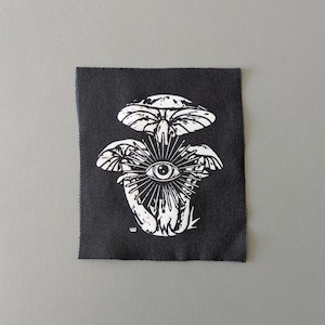 Pilz Aufnäher: Geschenk für Jacke, Taschen, Hut, Siebdruck Aufnäher