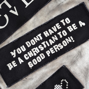 Good Person quote patch, Religious Punk Patch, Crust Fabric Punk, Patches, Patch, Sew on Patch, Punk Accessories, Punk Patches